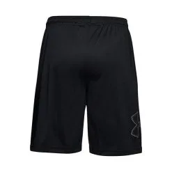 Under Armour UA Tech Graphic Short, Steel -butik med fitnessudstyr 1306443 001r under armour ua tech graphic short black 1 2