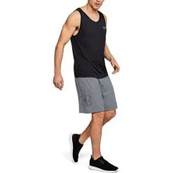 Under Armour UA Tech Graphic Short, Steel -butik med fitnessudstyr 1306443 035r under armour ua tech graphic short steel 3 1