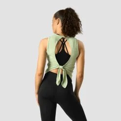 ICANIWILL Empowering Open Back Tank, Spring Green -butik med fitnessudstyr 13065 197R ICANIWILL Empowering Open Back Tank Spring Green 02 sep22