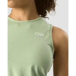 ICANIWILL Empowering Open Back Tank, Spring Green -butik med fitnessudstyr 13065 197R ICANIWILL Empowering Open Back Tank Spring Green 03 sep22