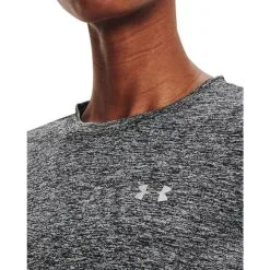 Under Armour Tech LS Crew Twist, Black -butik med fitnessudstyr 1307486 001 COLLAR