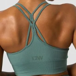 ICANIWILL Ribbed Define Seamless Sports Bra, Sea Green -butik med fitnessudstyr 13075 286R ICANIWILL Ribbed Define Seamless Sports Bra Sea Green 04 1222