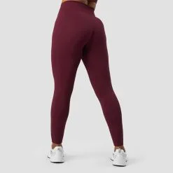 ICANIWILL Ribbed Define Seamless Tights, Dark Burgundy -butik med fitnessudstyr 13076 285R ICANIWILL Ribbed Define Seamless Tights Dark Burgundy 02 1222
