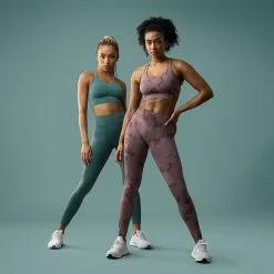 ICANIWILL Ribbed Define Seamless Tights, Sea Green -butik med fitnessudstyr 13076 286R ICANIWILL Ribbed Define Seamless Tights Sea Green 07 1222