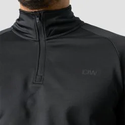 ICANIWILL Training Club 1/4 Zip Long Sleeve, Black -butik med fitnessudstyr 13094 001R ICANIWILL Training Club 1 4 Zip Long Sleeve Black 03 1122