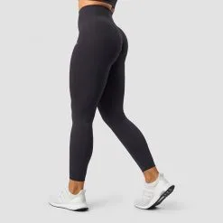 ICANIWILL Ribbed Define Seamless Tights, Dark Graphite -butik med fitnessudstyr 13104 261R ICANIWILL Ribbed Define Seamless Tights Dark Graphite 02 0922