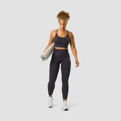 ICANIWILL Ribbed Define Seamless Sports Bra, Dark Graphite -butik med fitnessudstyr 13105 261R ICANIWILL Ribbed Define Seamless Sports Bra Dark Graphite 05 0922