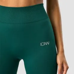ICANIWILL Define Seamless Tights, Dark Green Melange -butik med fitnessudstyr 13106 103R ICANIWILL Define Seamless Tights Dark Green Melange 03 0922