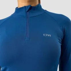 ICANIWILL Everyday 1/4 Zip, Dark Navy -butik med fitnessudstyr 13108 033R ICANIWILL Everyday 1 4 Zip Dark Navy 03 0922