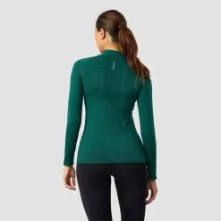 ICANIWILL Everyday 1/4 Zip, Dark Green Melange -butik med fitnessudstyr 13108 103R ICANIWILL Everyday 1 4 Zip Dark Green Melange 02 0922