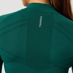ICANIWILL Everyday 1/4 Zip, Dark Green Melange -butik med fitnessudstyr 13108 103R ICANIWILL Everyday 1 4 Zip Dark Green Melange 04 0922