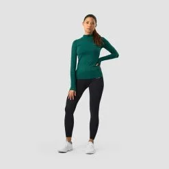 ICANIWILL Everyday 1/4 Zip, Dark Green Melange -butik med fitnessudstyr 13108 103R ICANIWILL Everyday 1 4 Zip Dark Green Melange 06 0922