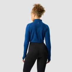 ICANIWILL Define Cropped 1/4 Zip Adjustable, Dark Navy -butik med fitnessudstyr 13109 033R ICANIWILL Define Cropped 1 4 Zip Adjustable Dark Navy 02 0922