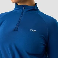 ICANIWILL Define Cropped 1/4 Zip Adjustable, Dark Navy -butik med fitnessudstyr 13109 033R ICANIWILL Define Cropped 1 4 Zip Adjustable Dark Navy 03 0922