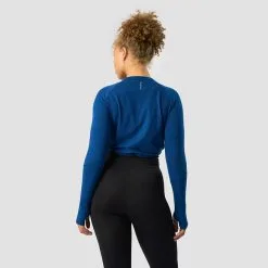 ICANIWILL Define Cropped Adjustable Long Sleeve, Dark Navy -butik med fitnessudstyr 13110 033R ICANIWILL Define Cropped Adjustable Long Sleeve Dark Navy 02 0922