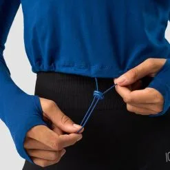 ICANIWILL Define Cropped Adjustable Long Sleeve, Dark Navy -butik med fitnessudstyr 13110 033R ICANIWILL Define Cropped Adjustable Long Sleeve Dark Navy 05 0922