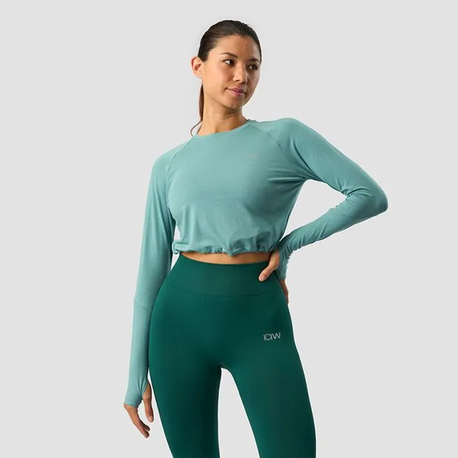 ICANIWILL Define Cropped Adjustable Long Sleeve, Mineral Green 1 ICANIWILL Define Cropped Adjustable Long Sleeve, Mineral Green