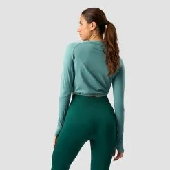 ICANIWILL Define Cropped Adjustable Long Sleeve, Mineral Green 9 ICANIWILL Define Cropped Adjustable Long Sleeve, Mineral Green -butik med fitnessudstyr 13110 278R ICANIWILL Define Cropped Adjustable Long Sleeve Mineral Green 02 0922