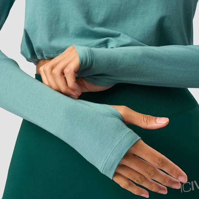 ICANIWILL Define Cropped Adjustable Long Sleeve, Mineral Green 5 ICANIWILL Define Cropped Adjustable Long Sleeve, Mineral Green - Billede 5