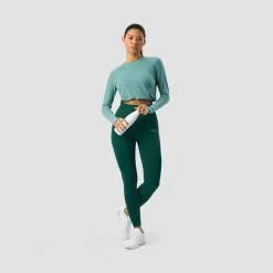 ICANIWILL Define Cropped Adjustable Long Sleeve, Mineral Green 15 ICANIWILL Define Cropped Adjustable Long Sleeve, Mineral Green -butik med fitnessudstyr 13110 278R ICANIWILL Define Cropped Adjustable Long Sleeve Mineral Green 08 0922