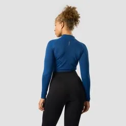 ICANIWILL Define Cropped 1/4 Zip, Dark Navy -butik med fitnessudstyr 13111 033R ICANIWILL Define Cropped 1 4 Zip Dark Navy 02 0922