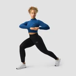 ICANIWILL Define Cropped 1/4 Zip, Dark Navy -butik med fitnessudstyr 13111 033R ICANIWILL Define Cropped 1 4 Zip Dark Navy 06 0922