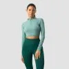 ICANIWILL Define Cropped 1/4 Zip, Mineral Green