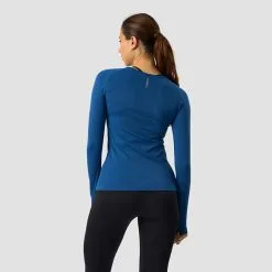 ICANIWILL Everyday Seamless LS, Dark Navy -butik med fitnessudstyr 13112 033R ICANIWILL Everyday Seamless LS Dark Navy 02 0922