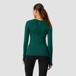 ICANIWILL Everyday Seamless LS, Dark Green Melange -butik med fitnessudstyr 13112 103R ICANIWILL Everyday Seamless LS Dark Green Melange 02 0922