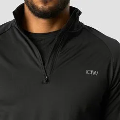 ICANIWILL Ultimate Training 1/4 Zip, Black -butik med fitnessudstyr 13117 001R ICANIWILL Ultimate Training 1 4 Zip Black 04 1122