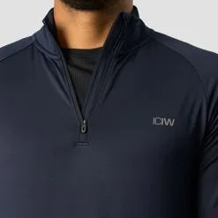 ICANIWILL Ultimate Training 1/4 Zip, Navy -butik med fitnessudstyr 13117 009R ICANIWILL Ultimate Training 1 4 Zip Navy 03 1122