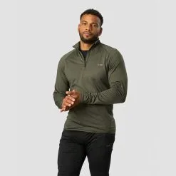 ICANIWILL Ultimate Training 1/4 Zip, Green -butik med fitnessudstyr 13117 013R ICANIWILL Ultimate Training 1 4 Zip Green 03 1122