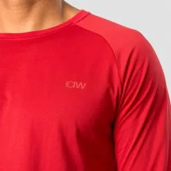 ICANIWILL Training Club Raglan Long Sleeve, Red -butik med fitnessudstyr 13121 019R ICANIWILL Training Club Raglan Long Sleeve Red 03 1122