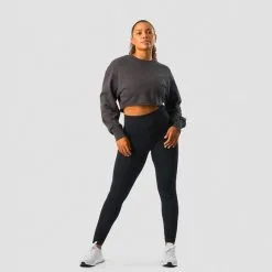 ICANIWILL Nimble Cropped Crewneck, Clay -butik med fitnessudstyr 13131 279R ICANIWILL Nimble Cropped Crewneck Clay 04 dec22
