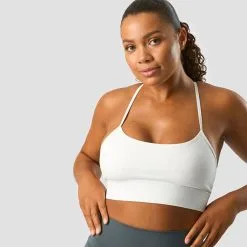 ICANIWILL Nimble Strappy Sports Bra, White -butik med fitnessudstyr 13135 002R ICANIWILL Nimble Strappy Sports Bra White 03 1222