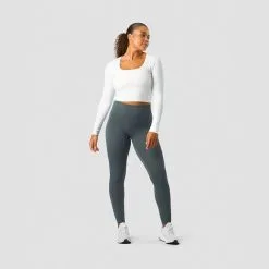 ICANIWILL Nimble V-shape Tights, Elm Green -butik med fitnessudstyr 13137 141R ICANIWILL Nimble V shape Tights Elm Green 04 1222