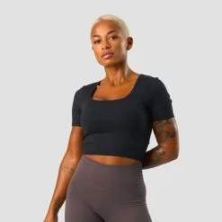 ICANIWILL Nimble Soft Cropped T-shirt, Black