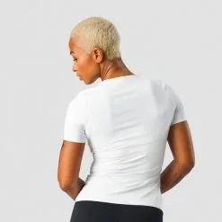ICANIWILL Nimble Soft T-shirt, White -butik med fitnessudstyr 13140 002R ICANIWILL Nimble Soft T shirt White 02 dec22