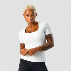 ICANIWILL Nimble Soft T-shirt, White -butik med fitnessudstyr 13140 002R ICANIWILL Nimble Soft T shirt White 03 dec22