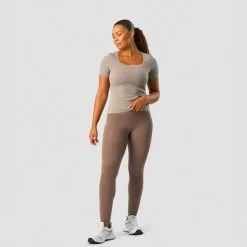 ICANIWILL Nimble Soft T-shirt, Greige -butik med fitnessudstyr 13140 200R ICANIWILL Nimble Soft T shirt Greige 04 dec22