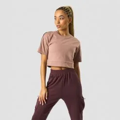 ICANIWILL Stance Cropped T-shirt, Dark Brown 40 ICANIWILL Stance Cropped T-shirt, Dark Brown -butik med fitnessudstyr 13181 194R ICANIWILL Stance Cropped T shirt Light Mauve 01 feb23 4