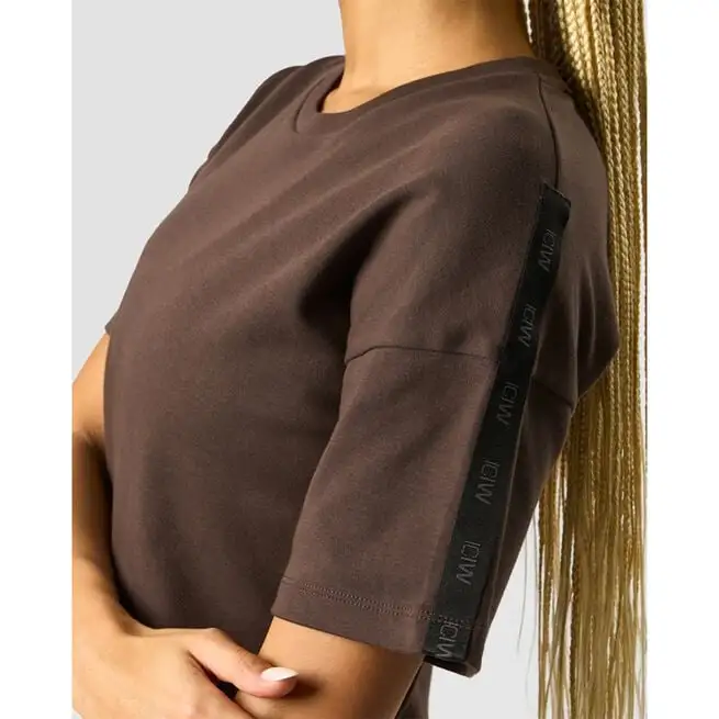 ICANIWILL Stance Cropped T-shirt, Dark Brown 10 ICANIWILL Stance Cropped T-shirt, Dark Brown - Billede 10