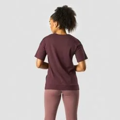 ICANIWILL Stance T-shirt, Mauve -butik med fitnessudstyr 13182 006R ICANIWILL Stance T shirt Burgundy 02 feb23 1