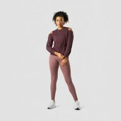 ICANIWILL Stance Long Sleeve, Dark Brown -butik med fitnessudstyr 13183 006R ICANIWILL Stance Long Sleeve Burgundy 05 feb23