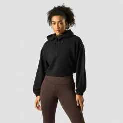ICANIWILL Stance Cropped Hoodie, Beige -butik med fitnessudstyr 13185 001R ICANIWILL Stance Cropped Hoodie Black 01 feb23