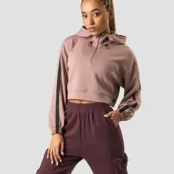 ICANIWILL Stance Cropped Hoodie, Dark Brown 61 ICANIWILL Stance Cropped Hoodie, Dark Brown -butik med fitnessudstyr 13185 194R ICANIWILL Stance Cropped Hoodie LightMauve 0123 5 1