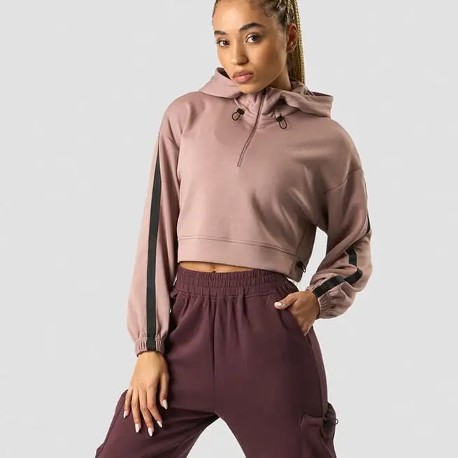 ICANIWILL Stance Cropped Hoodie, Light Mauve 15 ICANIWILL Stance Cropped Hoodie, Light Mauve - Billede 15