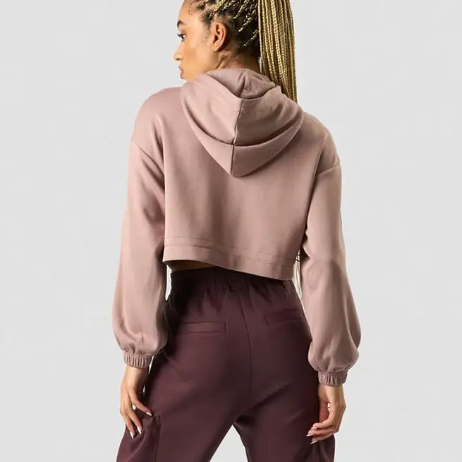 ICANIWILL Stance Cropped Hoodie, Light Mauve 1 ICANIWILL Stance Cropped Hoodie, Light Mauve