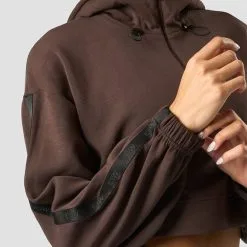 ICANIWILL Stance Cropped Hoodie, Dark Brown 40 ICANIWILL Stance Cropped Hoodie, Dark Brown -butik med fitnessudstyr 13185 284R ICANIWILL Stance Cropped Hoodie DarkBrown 0123 3 1
