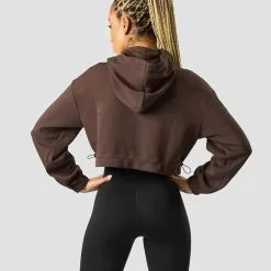 ICANIWILL Stance Cropped Hoodie, Dark Brown 44 ICANIWILL Stance Cropped Hoodie, Dark Brown -butik med fitnessudstyr 13185 284R ICANIWILL Stance Cropped Hoodie DarkBrown 0123 5 2